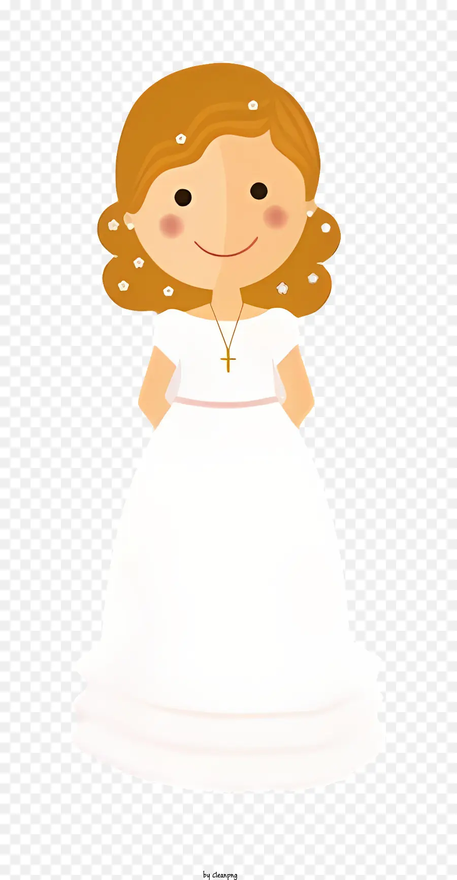 Novia De Dibujos Animados，Chica Con Vestido Blanco PNG