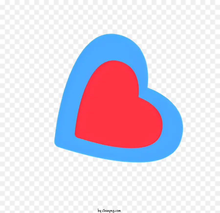 Corazón，Corazón Azul Y Rojo PNG