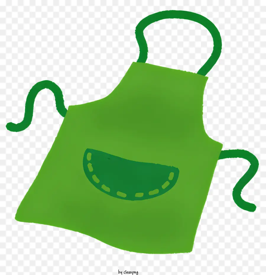 Delantal Verde，La Cara Sonriente PNG