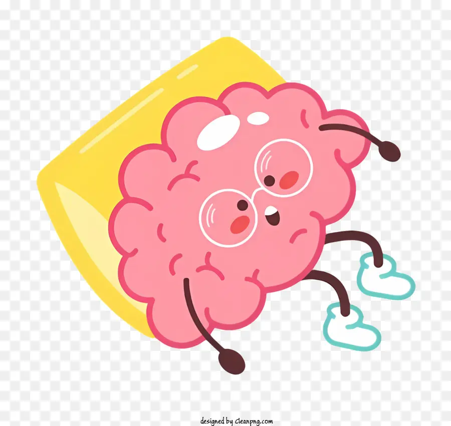 Cerebro De Dibujos Animados，Cerebro En Almohada PNG