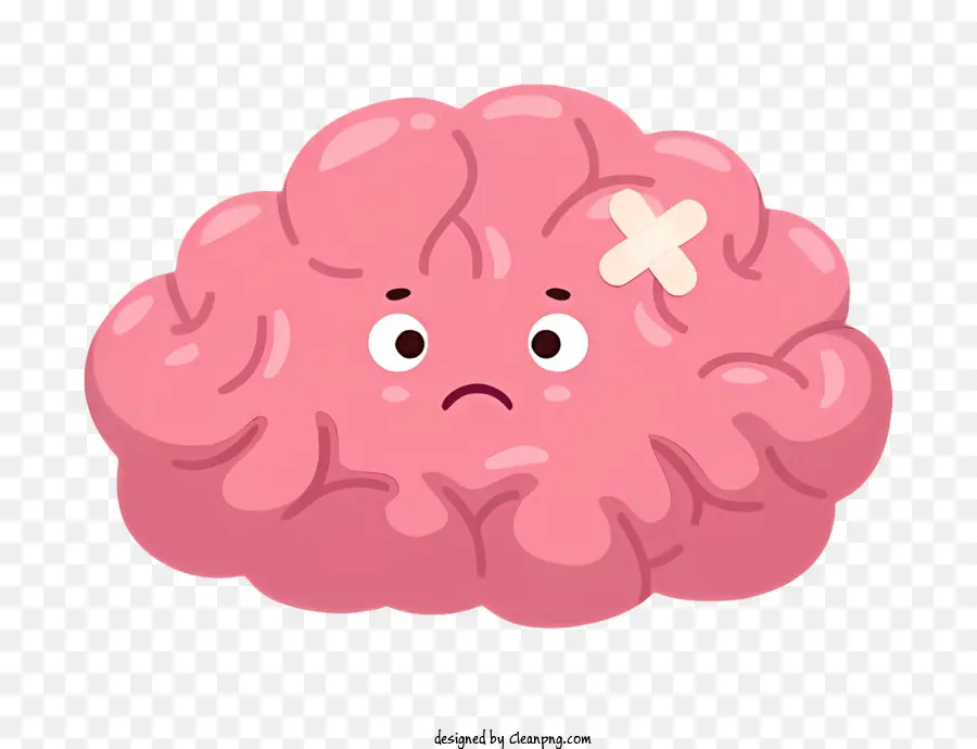 Dibujos Animados Cerebro，Cerebro Triste PNG