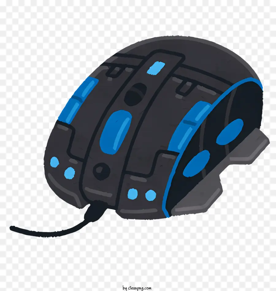 El Ratón De La Computadora，Plástico Negro Y Azul PNG