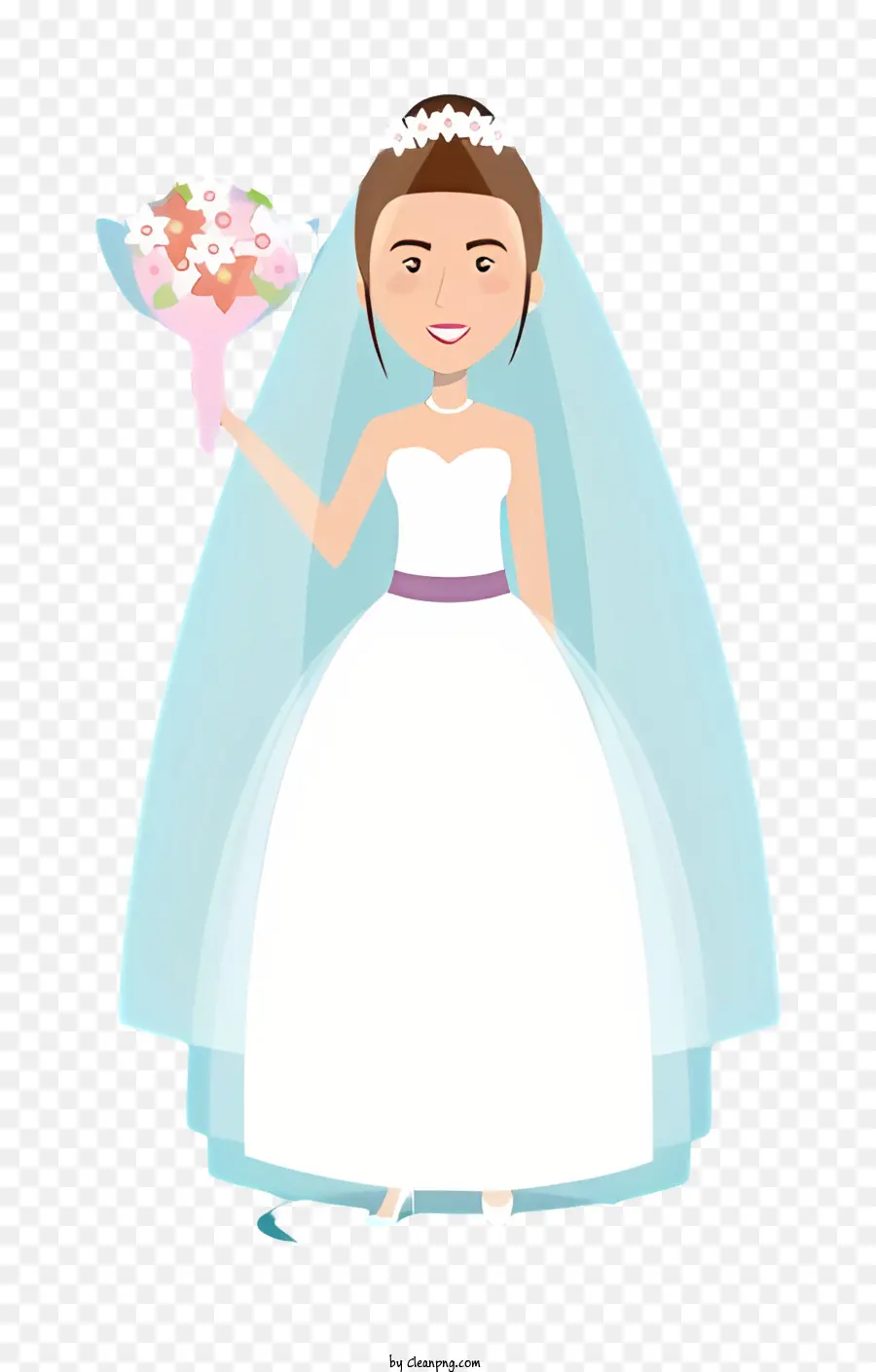 Novia De Dibujos Animados，Novia En Vestido De Novia PNG