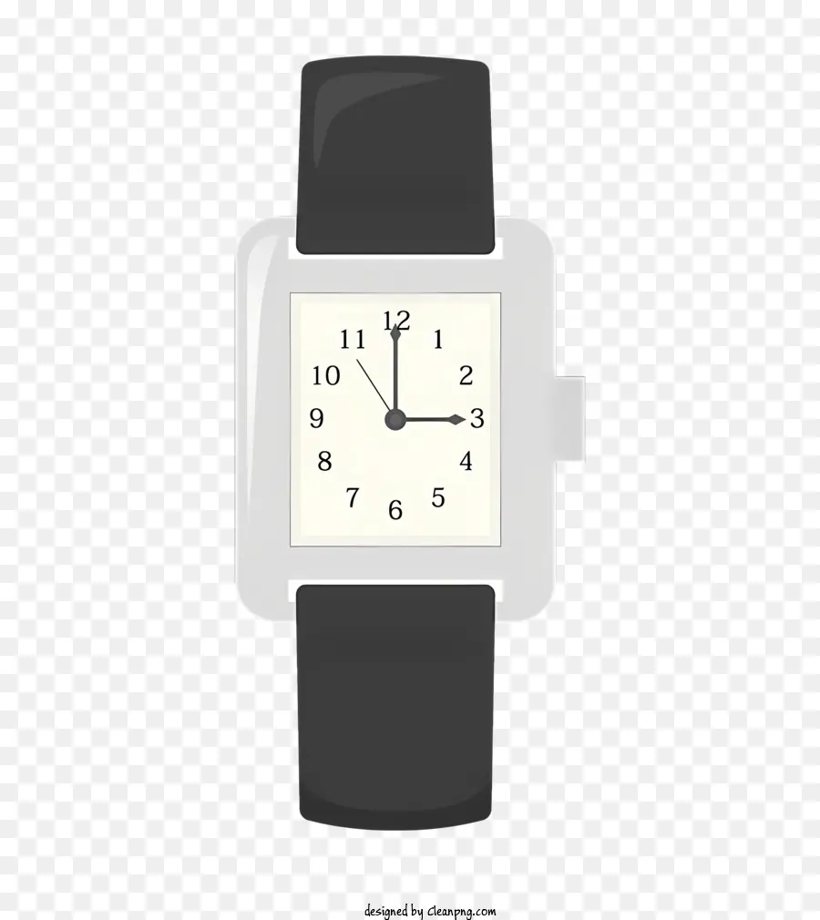 En Blanco Y Negro Reloj，Reloj De Cara Negra PNG