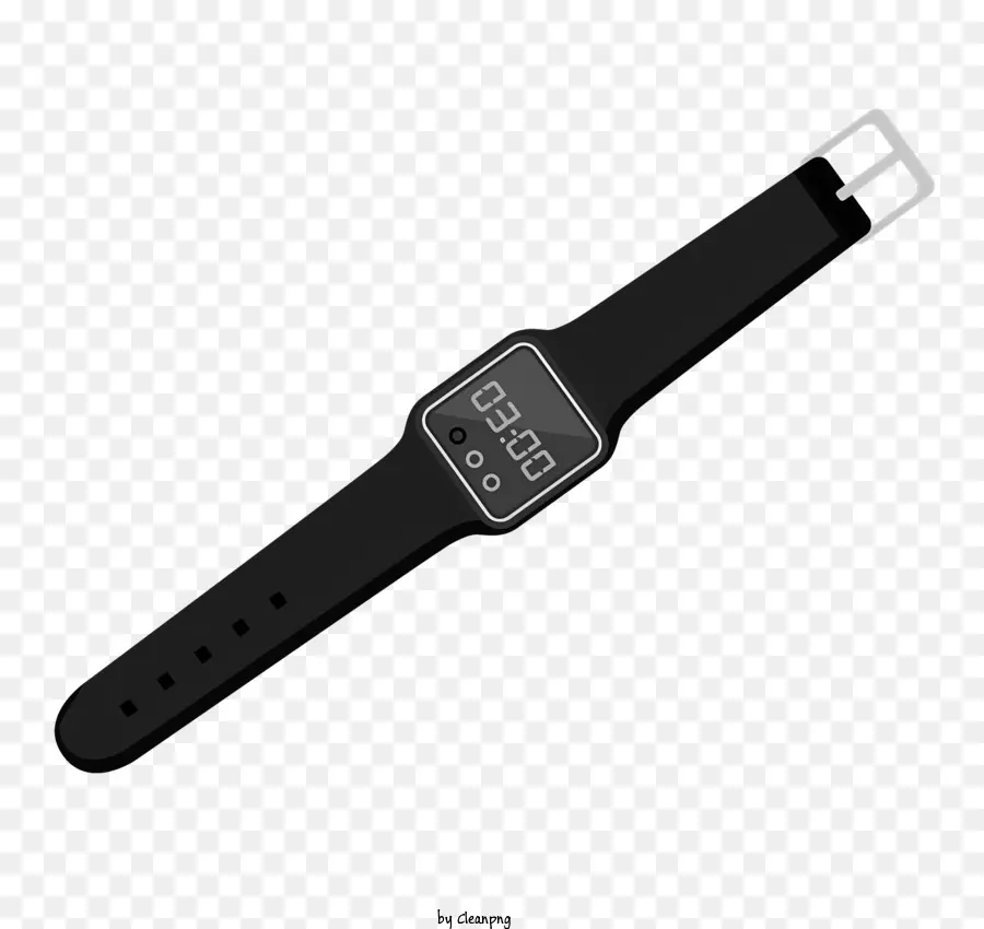 El Black Watch，Reloj De Cara Negra PNG