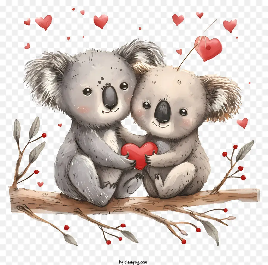 Amantes De Koala，Valentine PNG