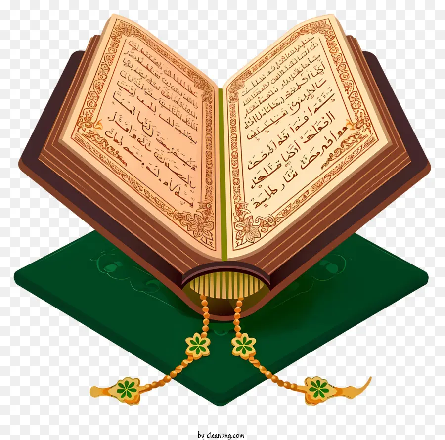 Ilustración De Vector Plano Minimalizado，Libro Sagrado Del Corán PNG