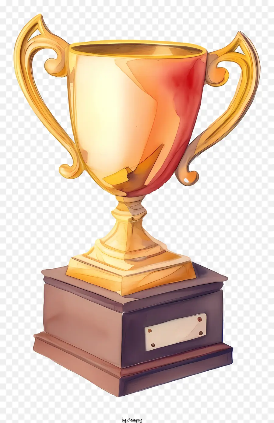 Trofeo De Acuarela，Trofeo De Oro PNG