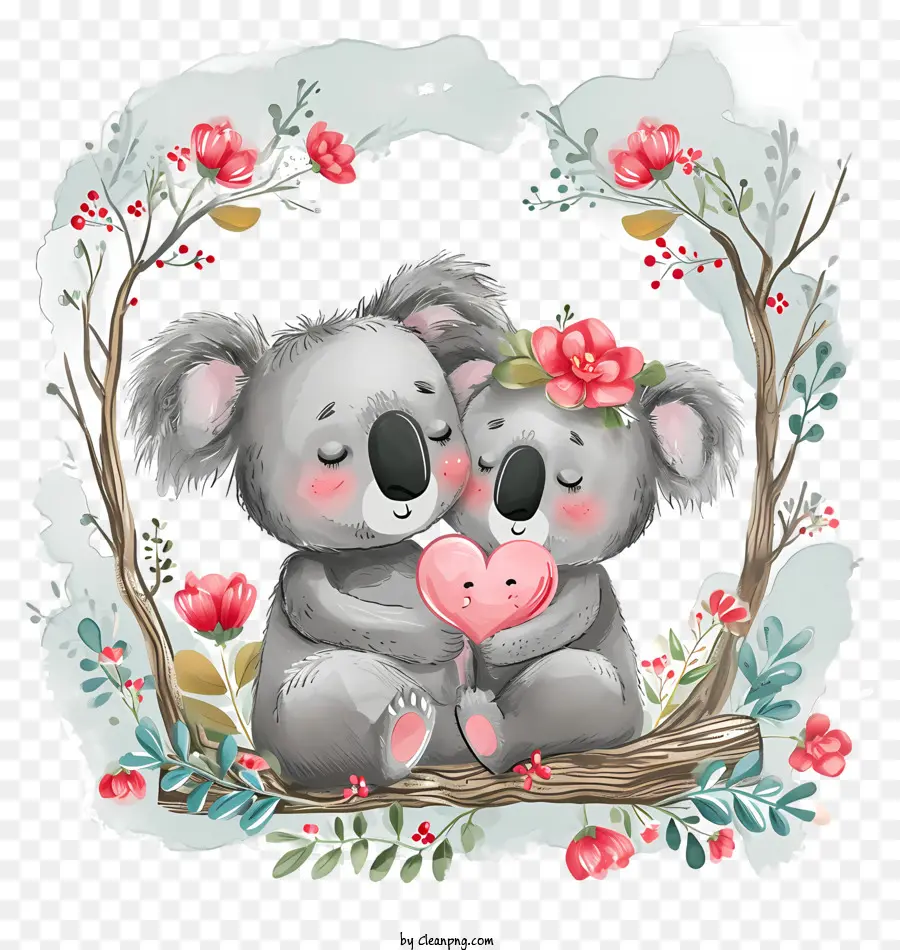 Amantes De Koala，Valentine PNG