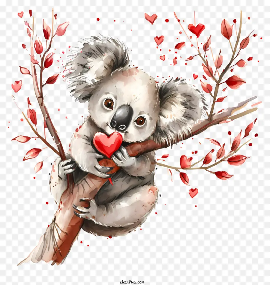 Amantes De Los Koalas，Koala Con Corazón PNG