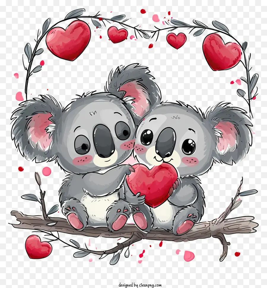 Amantes De Koala，Valentine PNG