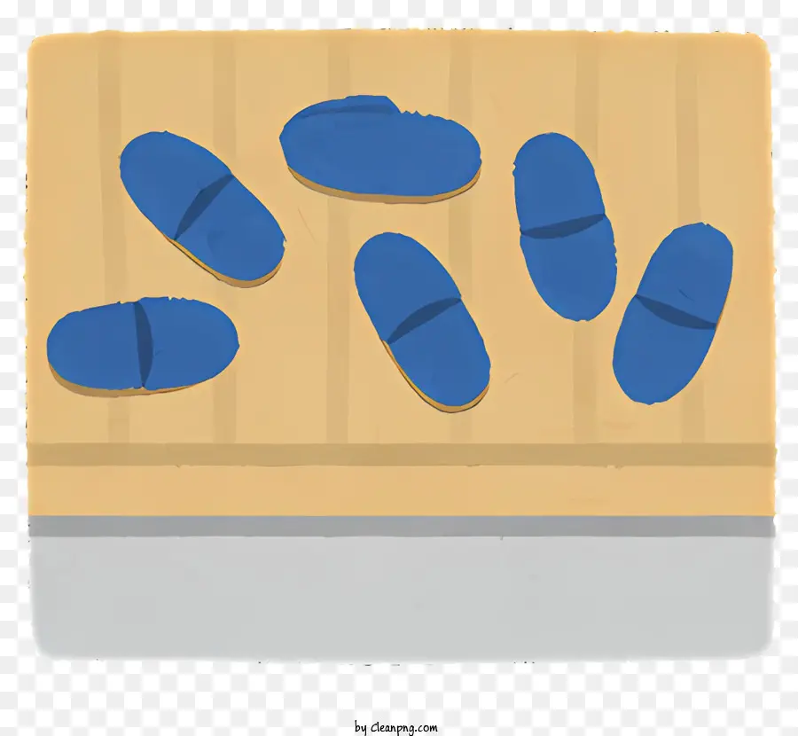 Pequeñas Cuentas Azules，Superficie De Madera PNG