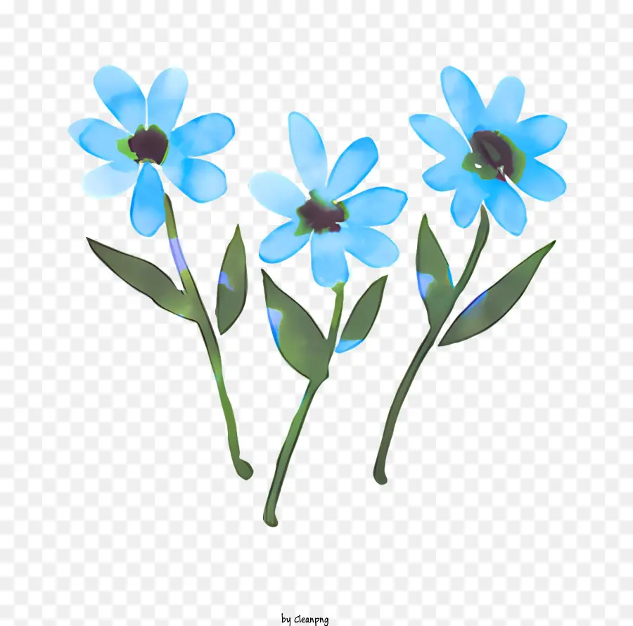 Flor，Flores De Color Azul PNG