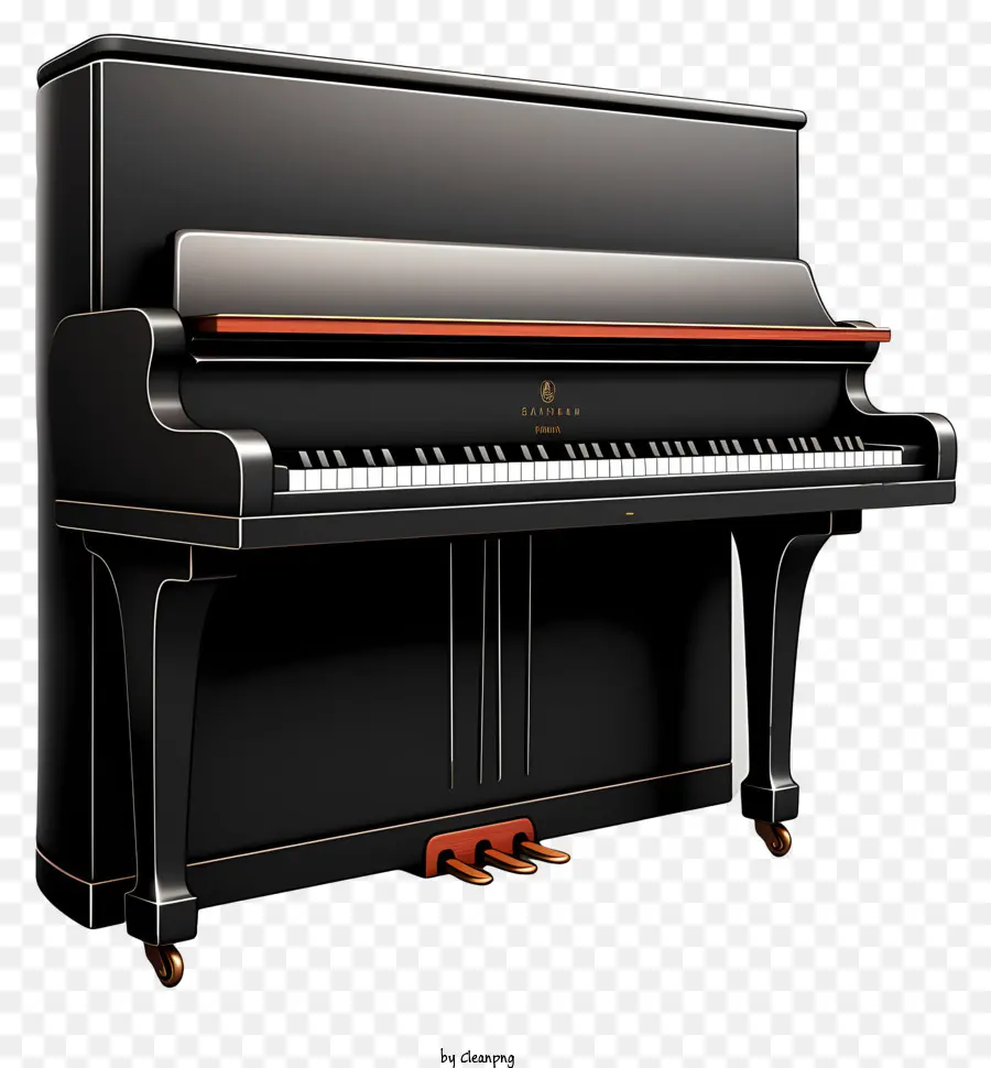 Piano Plano，Piano De Cola Negra PNG