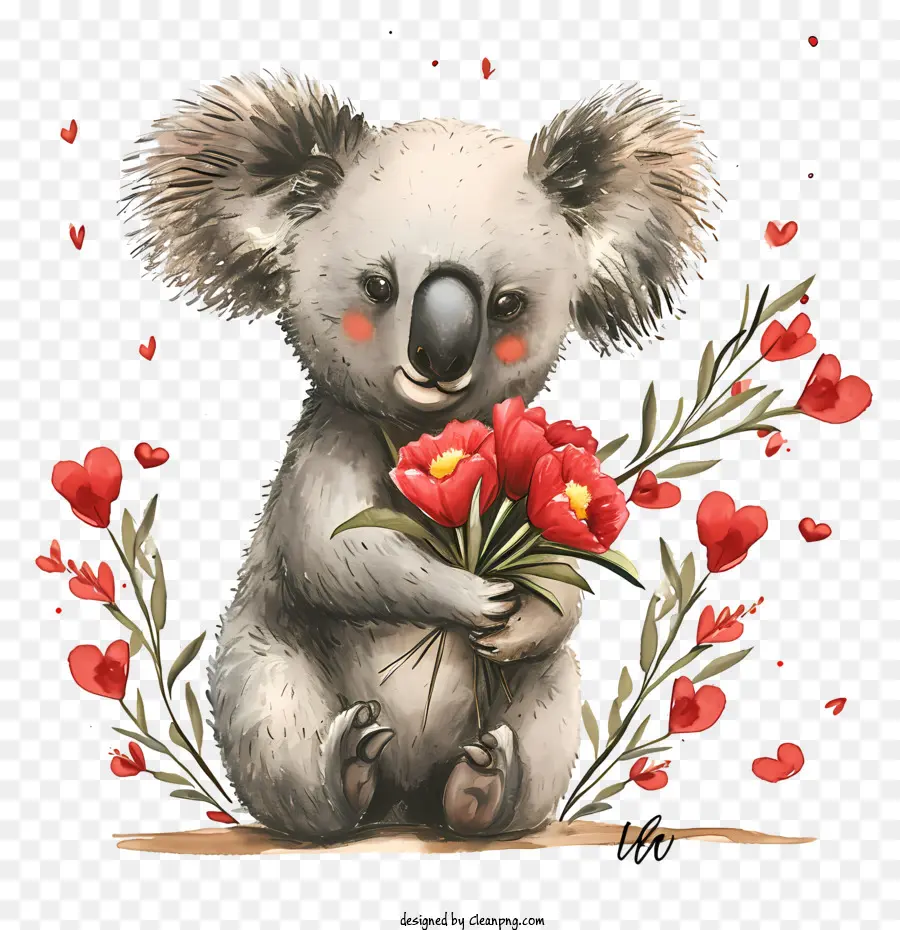 Amantes De Los Koalas，Koala Con Corazón PNG