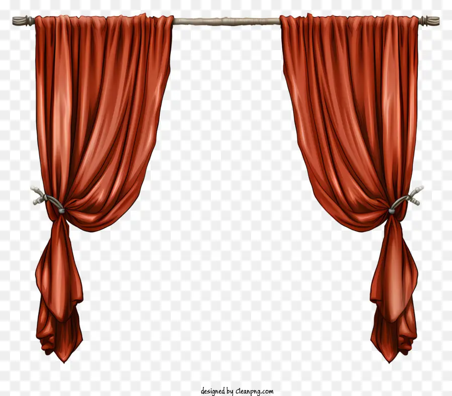 Cortinas De Estilo De Boceto，Cortina Roja PNG