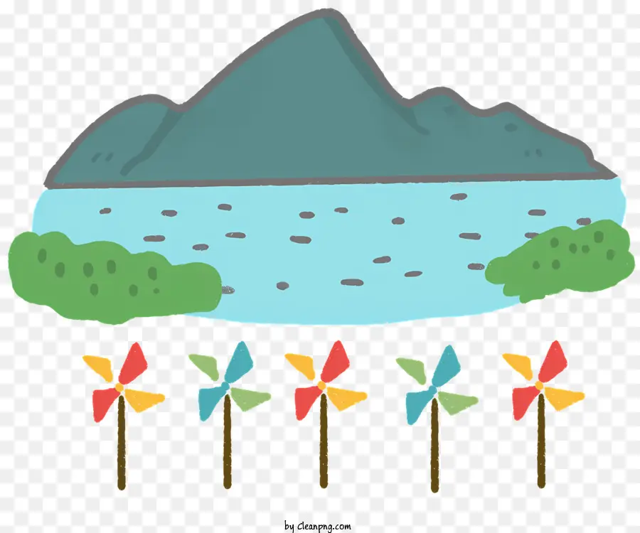 Icono，Montaña Y Lago PNG