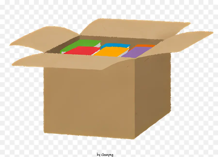 Caja De Cartón，Tarjetas De Colores PNG