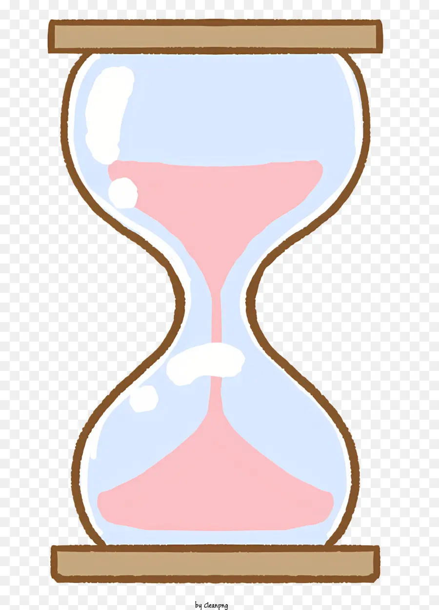 Reloj De Arena，Arena Rosa PNG