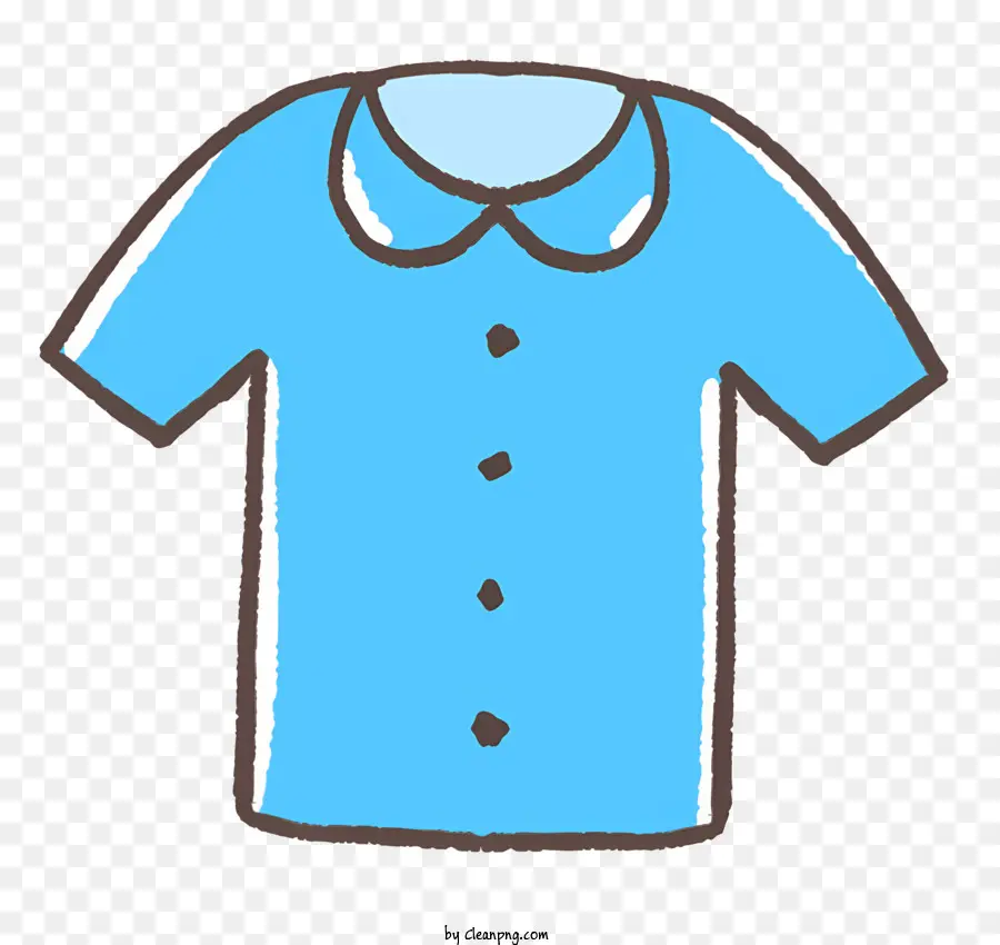 Camisa Azul，De Cuello Blanco PNG