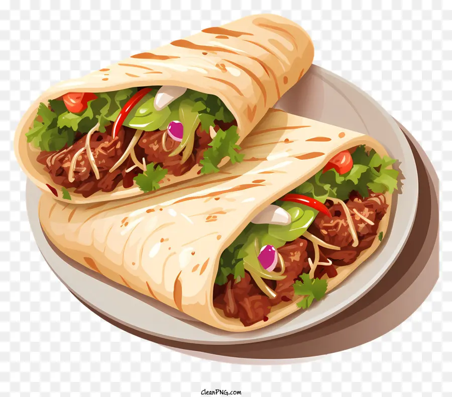 Shawarma Plano，Burrito PNG