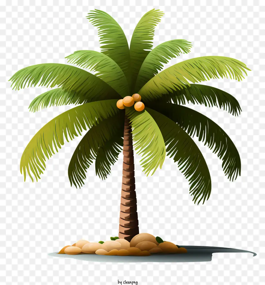 árbol De Coco De Estilo Realista，árbol De Coco PNG