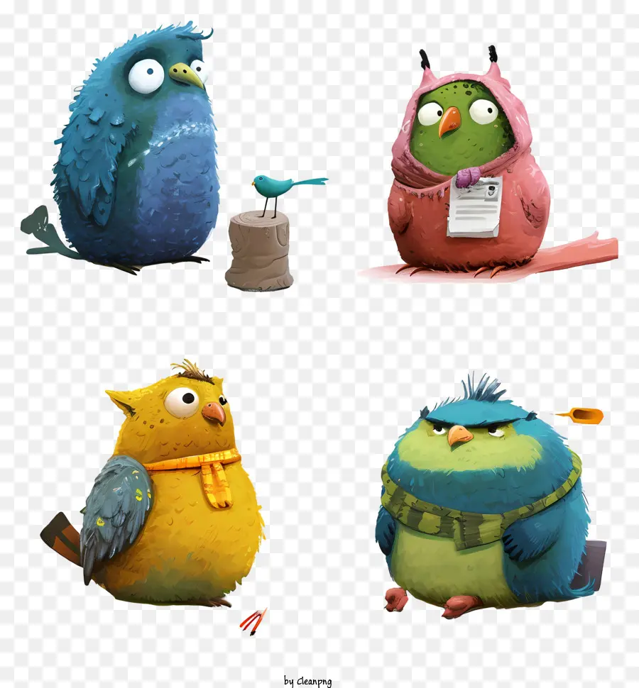 Día Cómodo，Pájaros De Dibujos Animados PNG