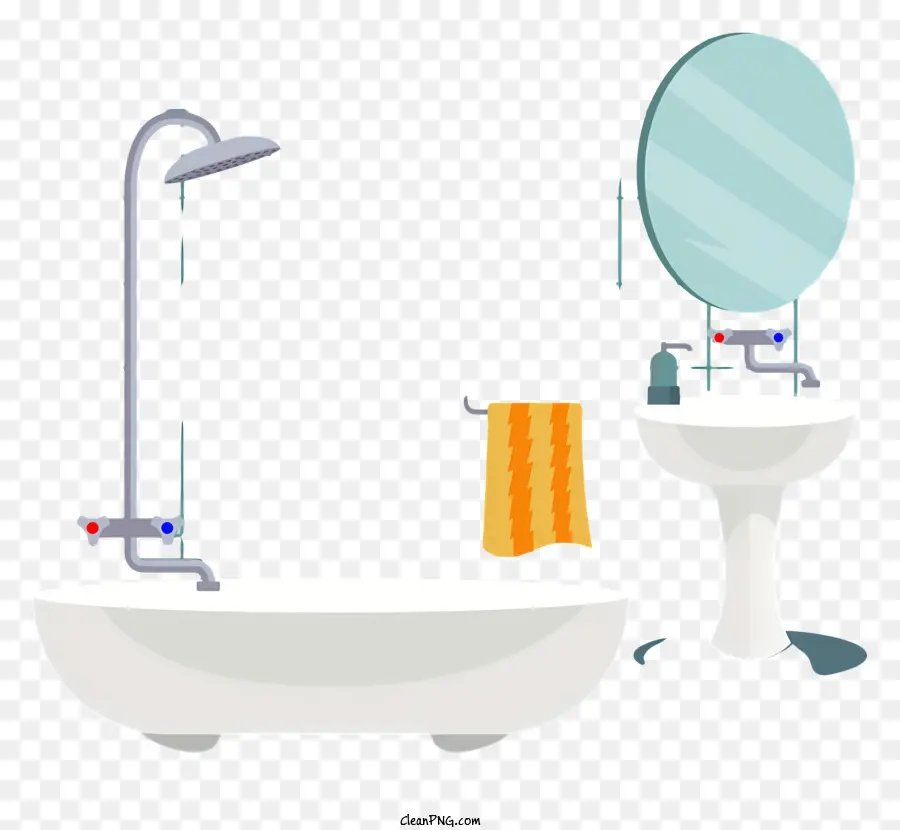 Cuarto De Baño，Blanco Bañera PNG