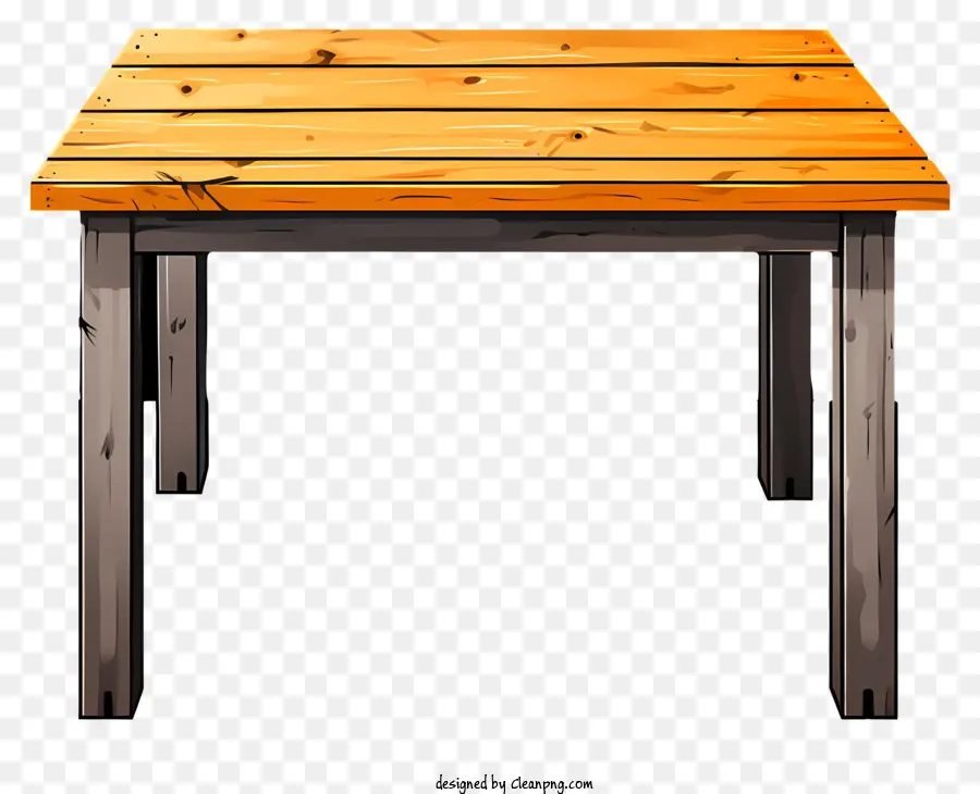 Mesa De Dibujos Animados Estilo Boceto，Mesa De Madera PNG