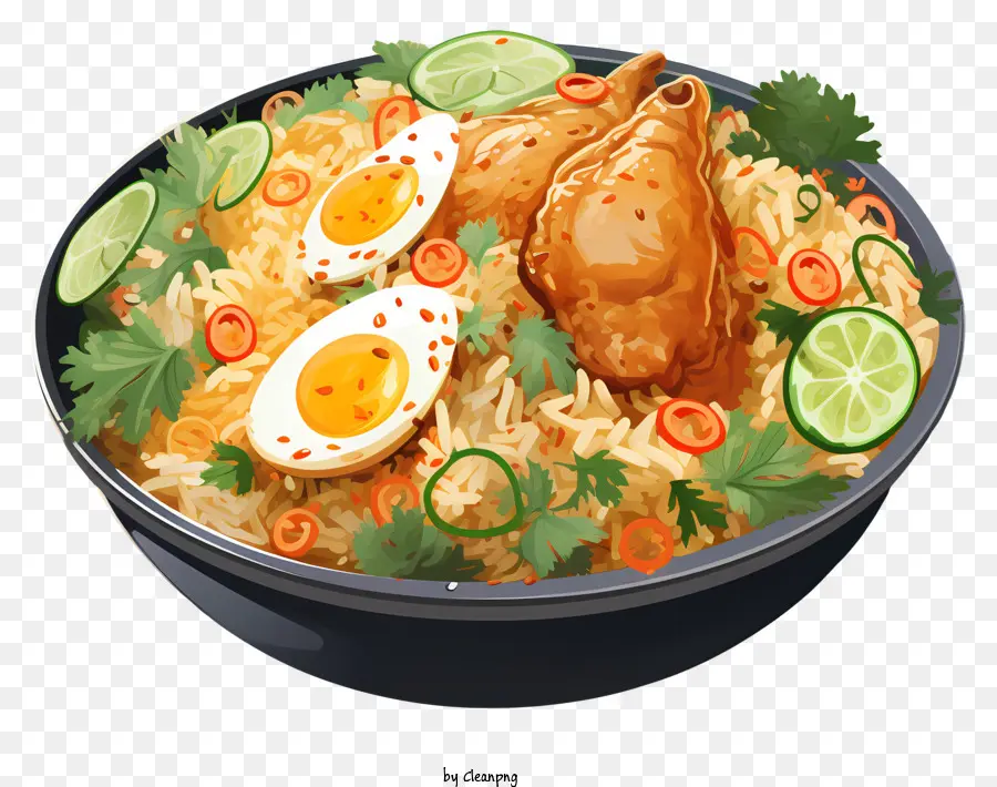 Pollo Plano Biryani，Fotografía De Comida PNG