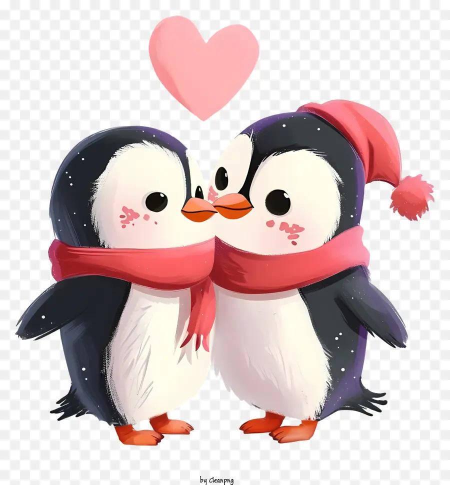 Dibujos Animados De San Valentín，Los Pingüinos PNG