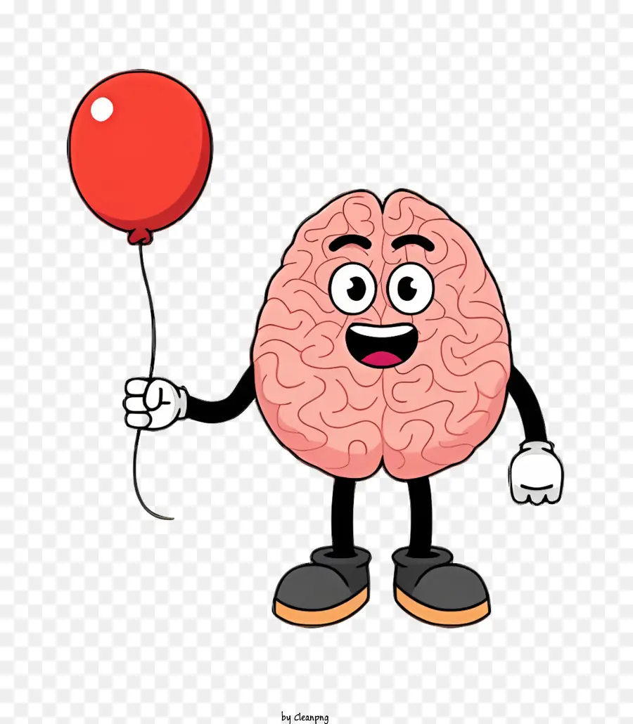 Dibujos Animados Cerebro，Red Balloon PNG