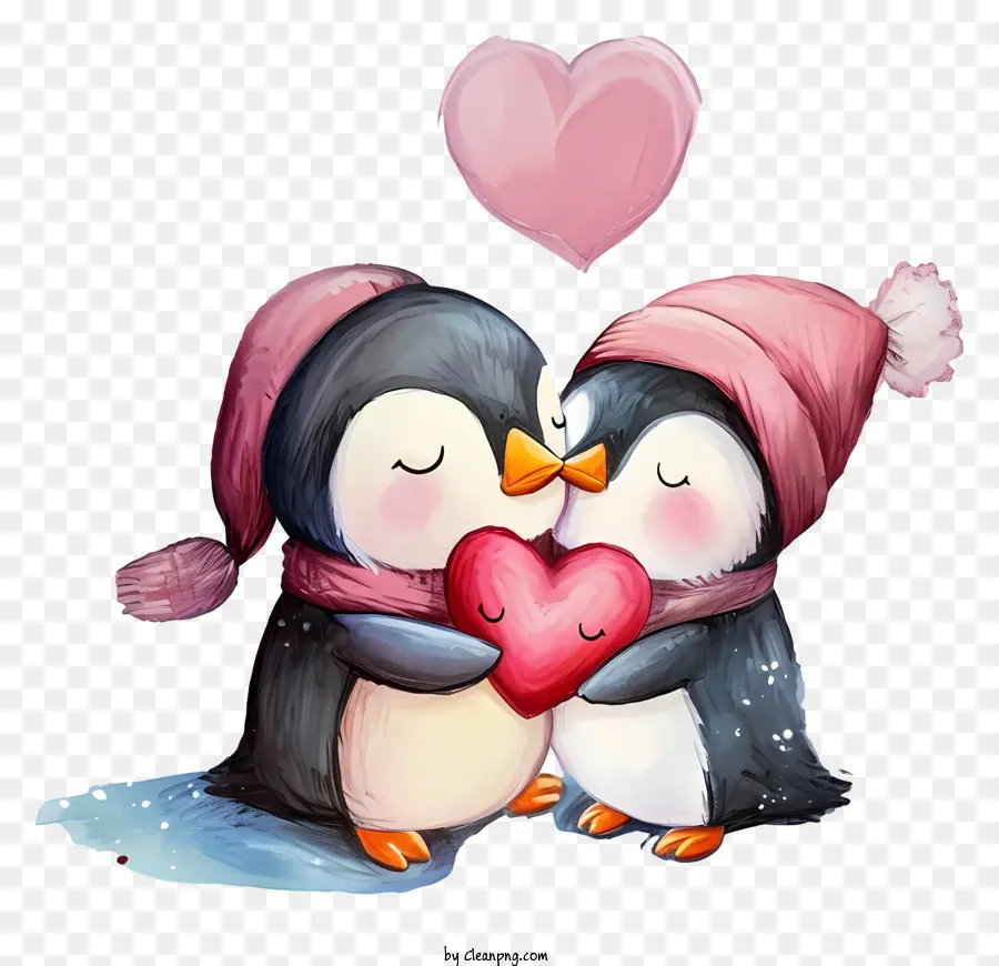 Pingüino De San Valentín，Pingüinos De Dibujos Animados PNG