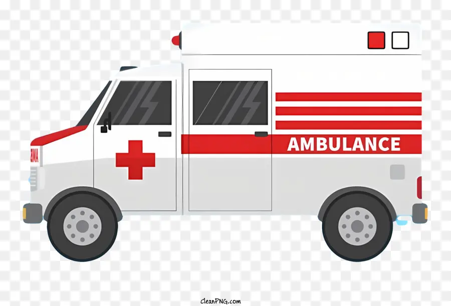 Coche De Ambulancia De Dibujos Animados，Ambulancia PNG