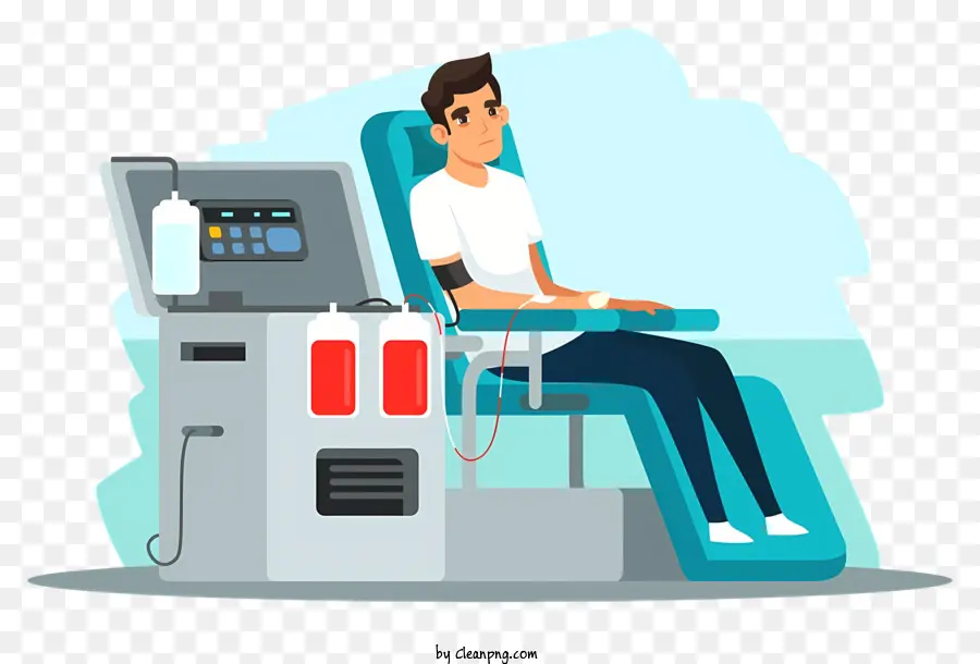 Paciente De Dibujos Animados，Máquina De Electroterapia PNG