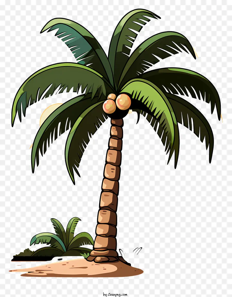 árbol De Coco Estilo Boceto，Palmera PNG