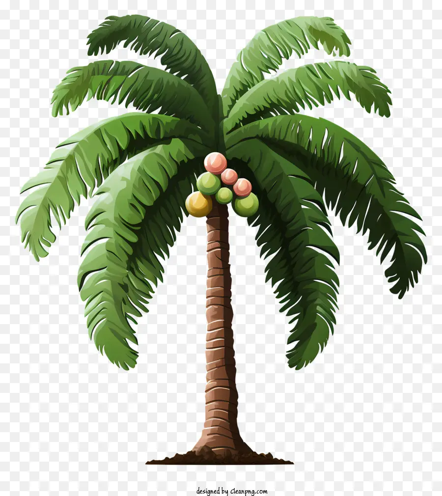 Cocotero De Estilo Realista，árbol De Plátano PNG