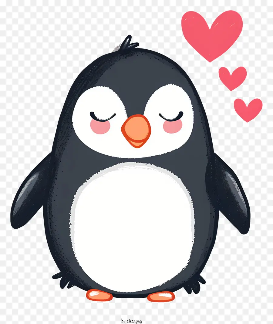 Pingüino De San Valentín，Lindo Pingüino PNG