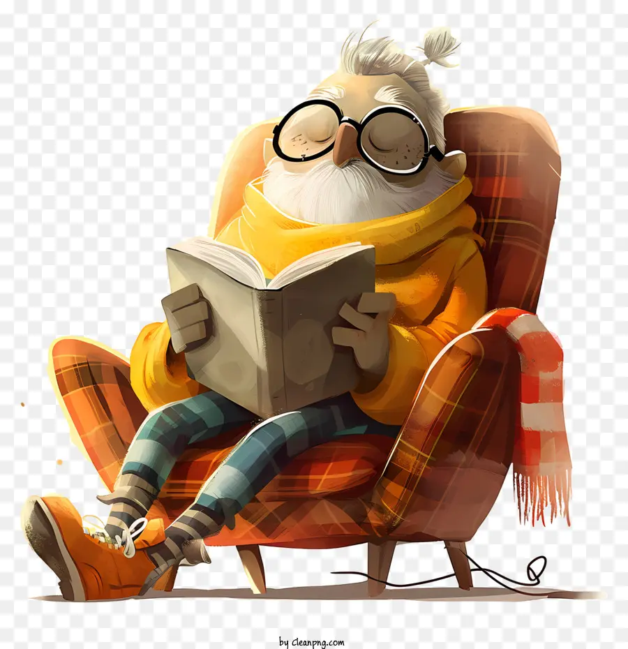 Día Cómodo，Hombre Leyendo Libro PNG