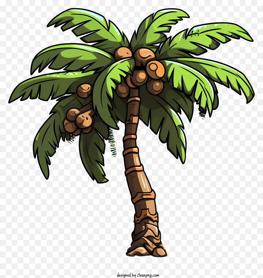 árbol De Coco Estilo Garabato，Palmera PNG