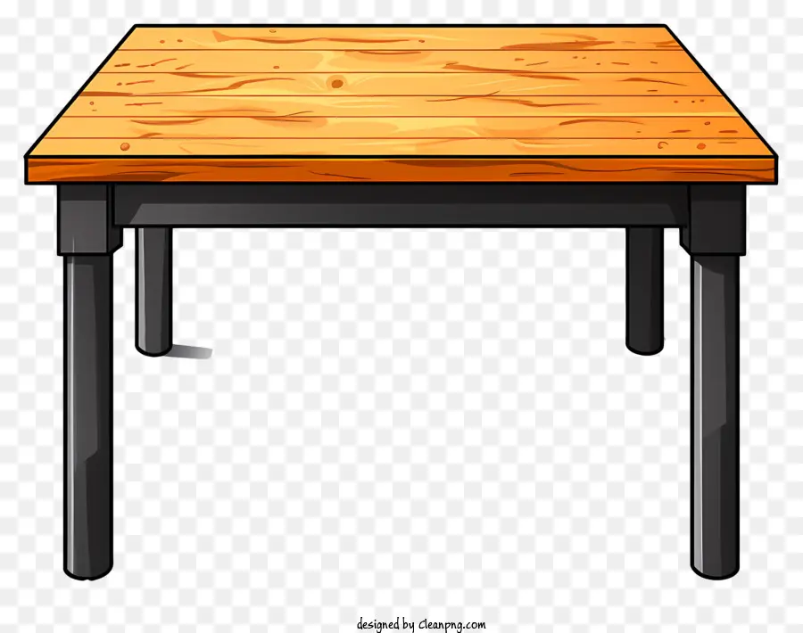 Mesa De Dibujos Animados Estilo Boceto，Mesa De Madera PNG