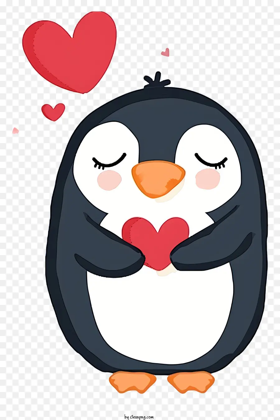 Penguin De San Valentín Arte Vectorial Simplista，Dibujos Animados De Pingüinos PNG