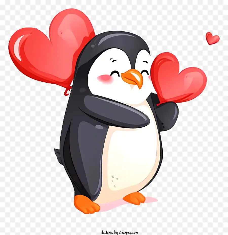 Penguin De San Valentín Arte Vectorial Simplista，Dibujos Animados De Pingüinos PNG