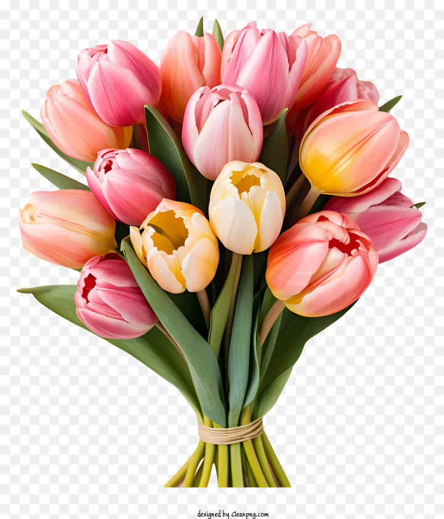 Ramo De Tulipanes Pastel，Los Tulipanes PNG