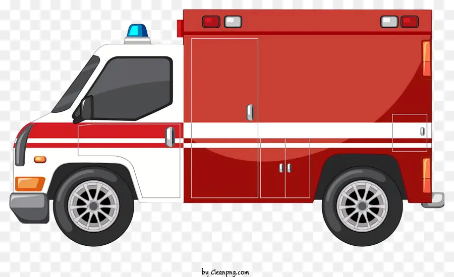 Coche De Ambulancia De Dibujos Animados，Camión De Bomberos PNG