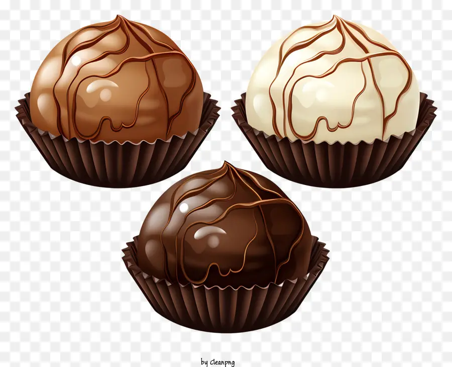 Pelota De Chocolate，Trufas De Chocolate PNG