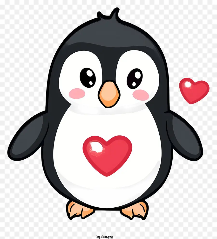 Penguin De San Valentín Arte Vectorial Simplista，Pingüino PNG