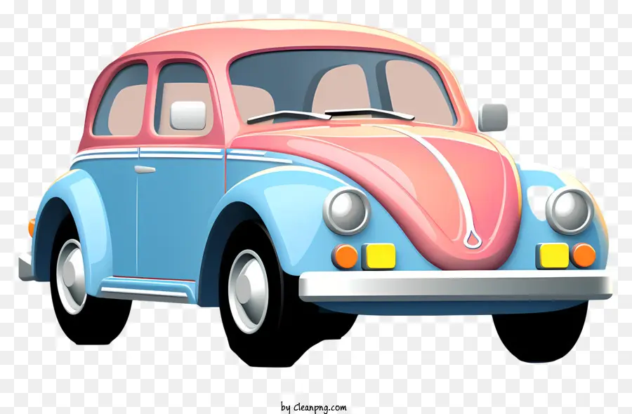 Coche De Dibujos Animados Pastel，Escarabajo Volkswagen Vintage PNG