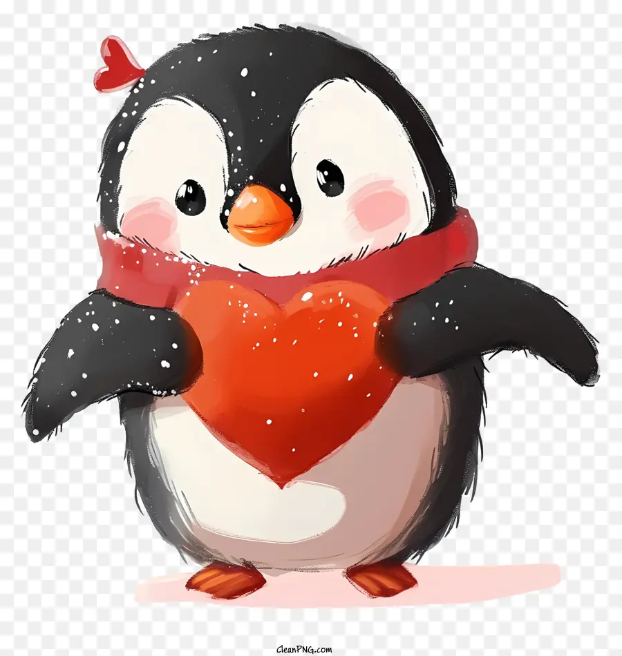 Pingüino De San Valentín，Dibujos Animados De Pingüinos PNG