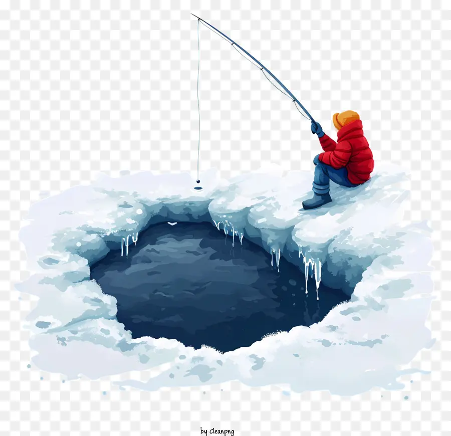 Pesca De Invierno，Pesca En Hielo PNG